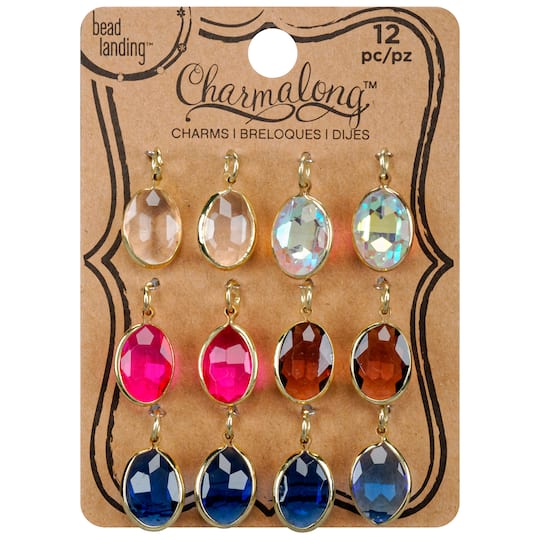 Charmalong&#x2122; Multicolored Drop Gem Charms By Bead Landing&#x2122;